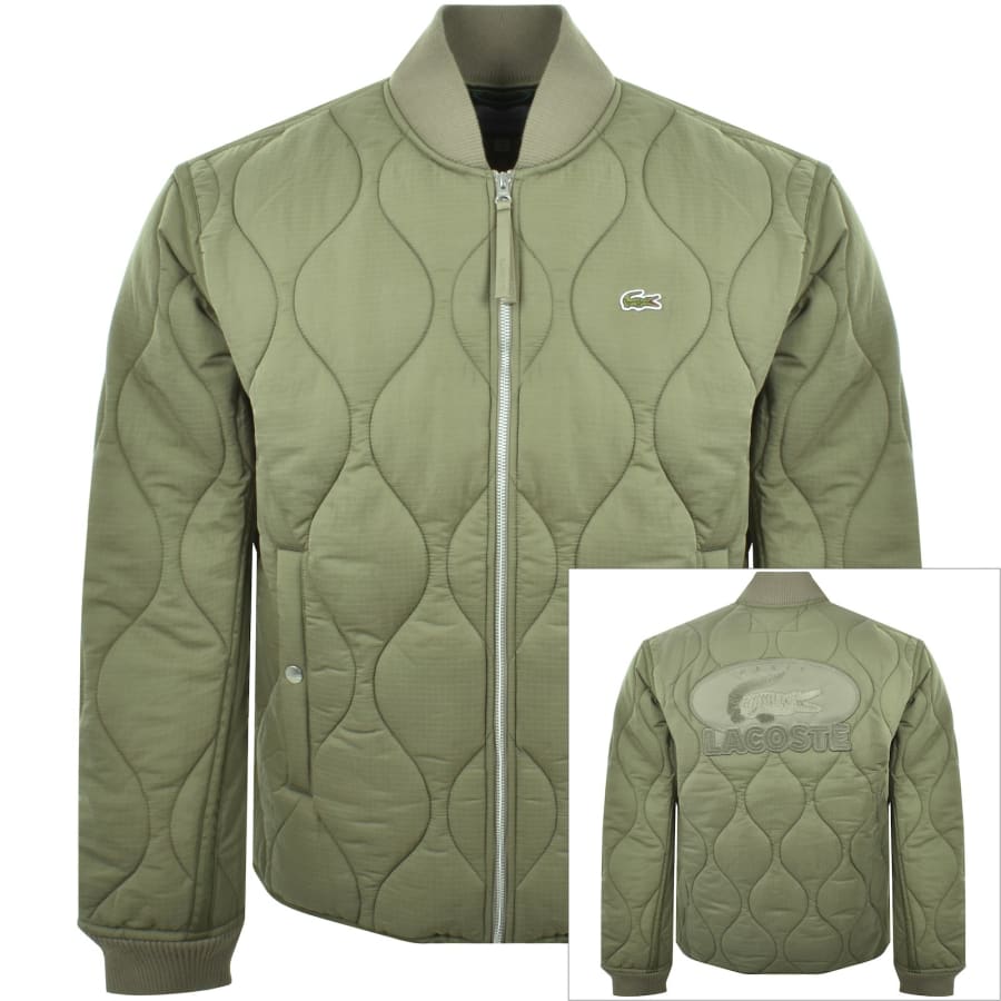 Lacoste Back Logo Jacket Khaki Green